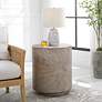 3_Starshine 20 1/2"W Warm Gray Stain Starburst Wood Side Table more views