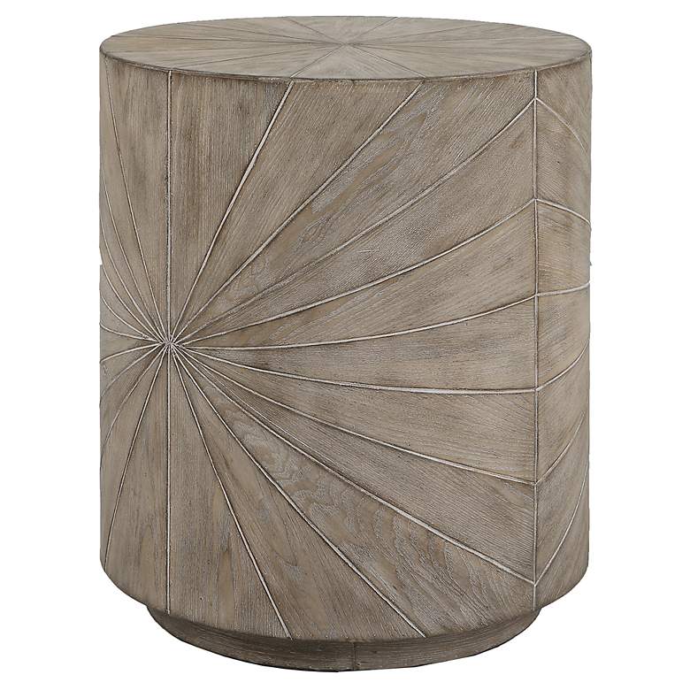Image 4 Starshine 20 1/2"W Warm Gray Stain Starburst Wood Side Table more views