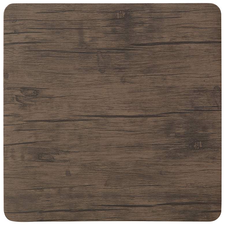 Image 3 Stasel Brown Wood Black Metal 3-Piece Dining Set more views
