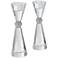 Stasia 7 1/4" High Crystal Candle Holders Set of 2
