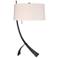 Stasis 28.3" High Black Table Lamp With Flax Shade