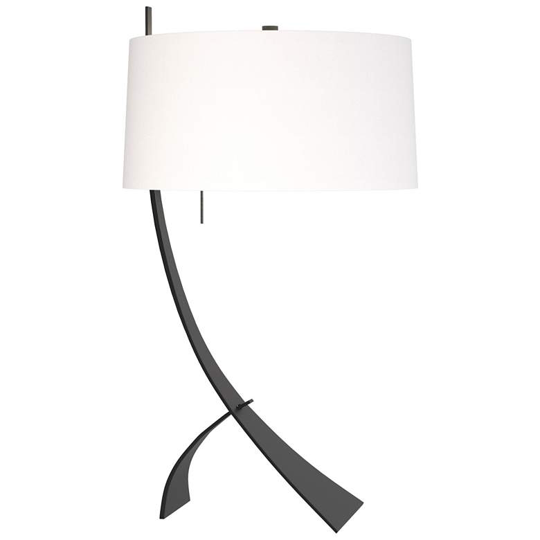 Image 1 Stasis 28.3 inch High Black Table Lamp With Natural Anna Shade