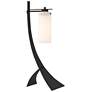 Stasis 28.3" High Black Table Lamp With Opal Glass Shade