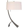 Stasis 28.3" High Bronze Table Lamp With Flax Shade