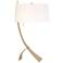 Stasis 28.3" High Modern Brass Table Lamp With Natural Anna Shade