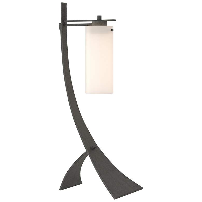 Image 1 Stasis 28.3" High Natural Iron Table Lamp With Opal Glass Shade