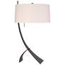 Stasis 28.3" High Oil Rubbed Bronze Table Lamp With Flax Shade