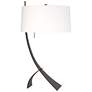 Stasis 28.3" High Oil Rubbed Bronze Table Lamp With Natural Anna Shade