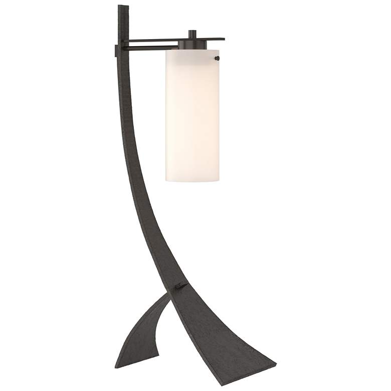 Image 1 Stasis 28.3" High Oil Rubbed Bronze Table Lamp With Opal Glass Shade