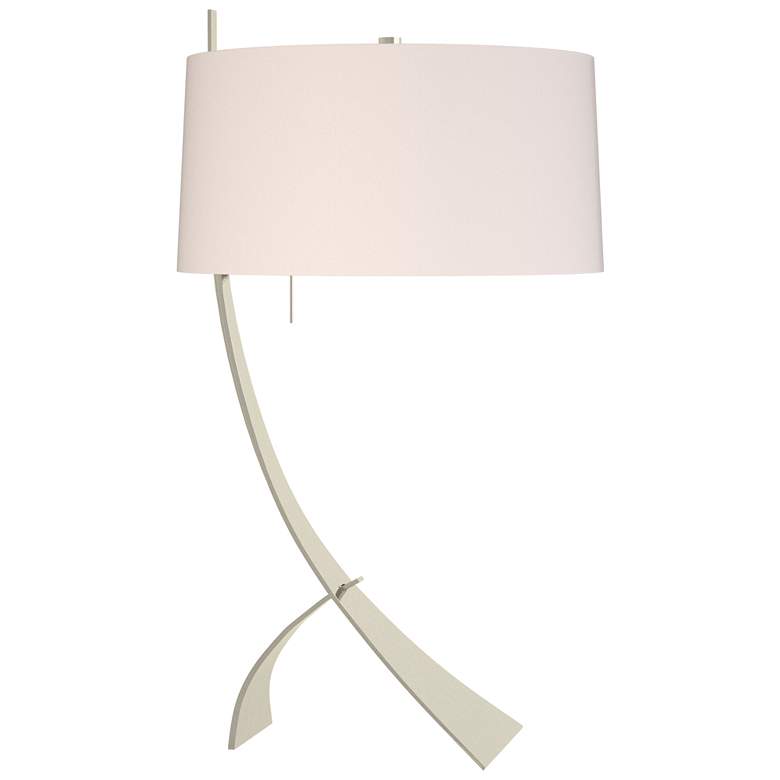 Image 1 Stasis 28.3" High Sterling Table Lamp With Flax Shade