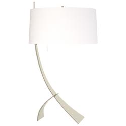 Stasis 28.3&quot; High Sterling Table Lamp With Natural Anna Shade