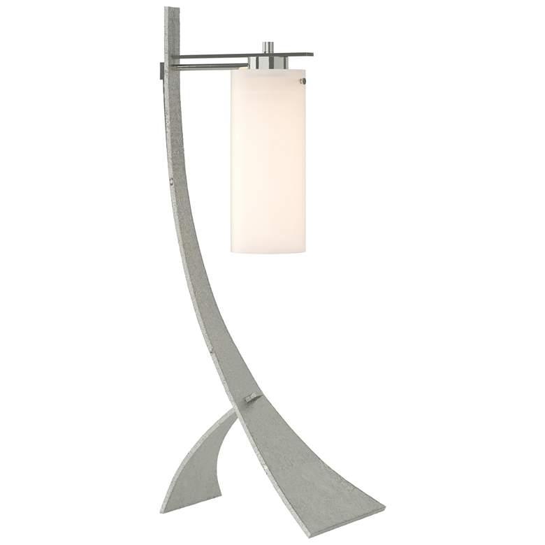 Image 1 Stasis 28.3" High Sterling Table Lamp With Opal Glass Shade