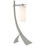 Stasis 28.3" High Sterling Table Lamp With Opal Glass Shade