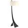Stasis 58.5" High Black Floor Lamp With Flax Shade