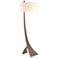 Stasis 58.5" High Bronze Floor Lamp With Flax Shade