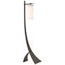 Stasis 58.5" High Bronze Floor Lamp With Opal Glass Shade