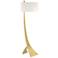 Stasis 58.5" High Modern Brass Floor Lamp With Natural Anna Shade