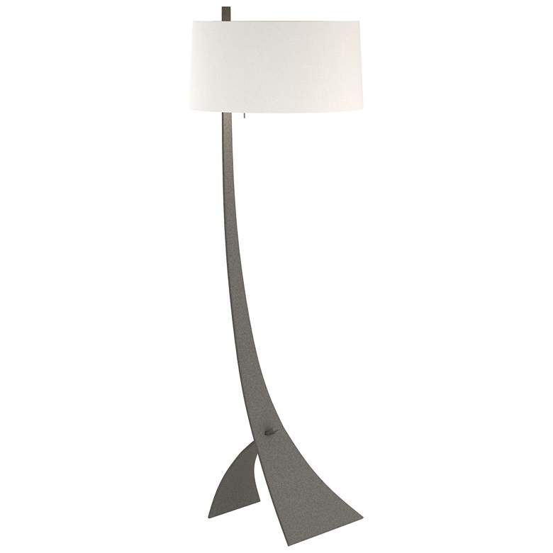 Image 1 Stasis 58.5" High Natural Iron Floor Lamp With Natural Anna Shade