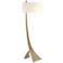 Stasis 58.5" High Soft Gold Floor Lamp With Flax Shade