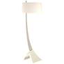 Stasis 58.5" High Sterling Floor Lamp With Flax Shade