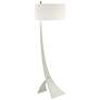 Stasis 58.5" High Vintage Platinum Floor Lamp With Natural Anna Shade
