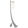 Stasis 58.5" High Vintage Platinum Floor Lamp With Opal Glass Shade