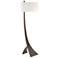 Stasis 58.5"H Oil Rubbed Bronze Floor Lamp With Natural Anna Shade