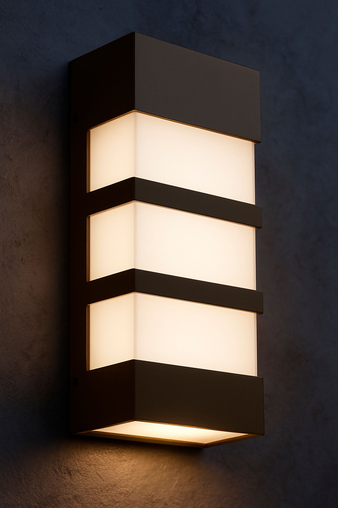Image 4 State 12.01" High Bronze LED Outdoor Sconce with White Acrylic Shade more views