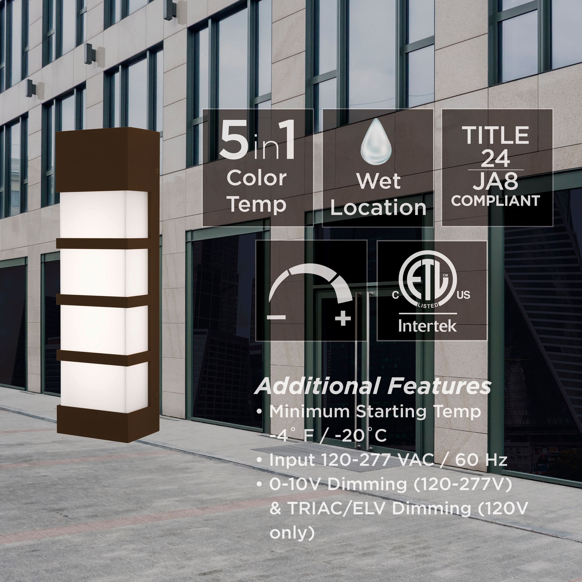 Image 5 State 17.01" High Bronze LED Outdoor Sconce with White Acrylic Shade more views