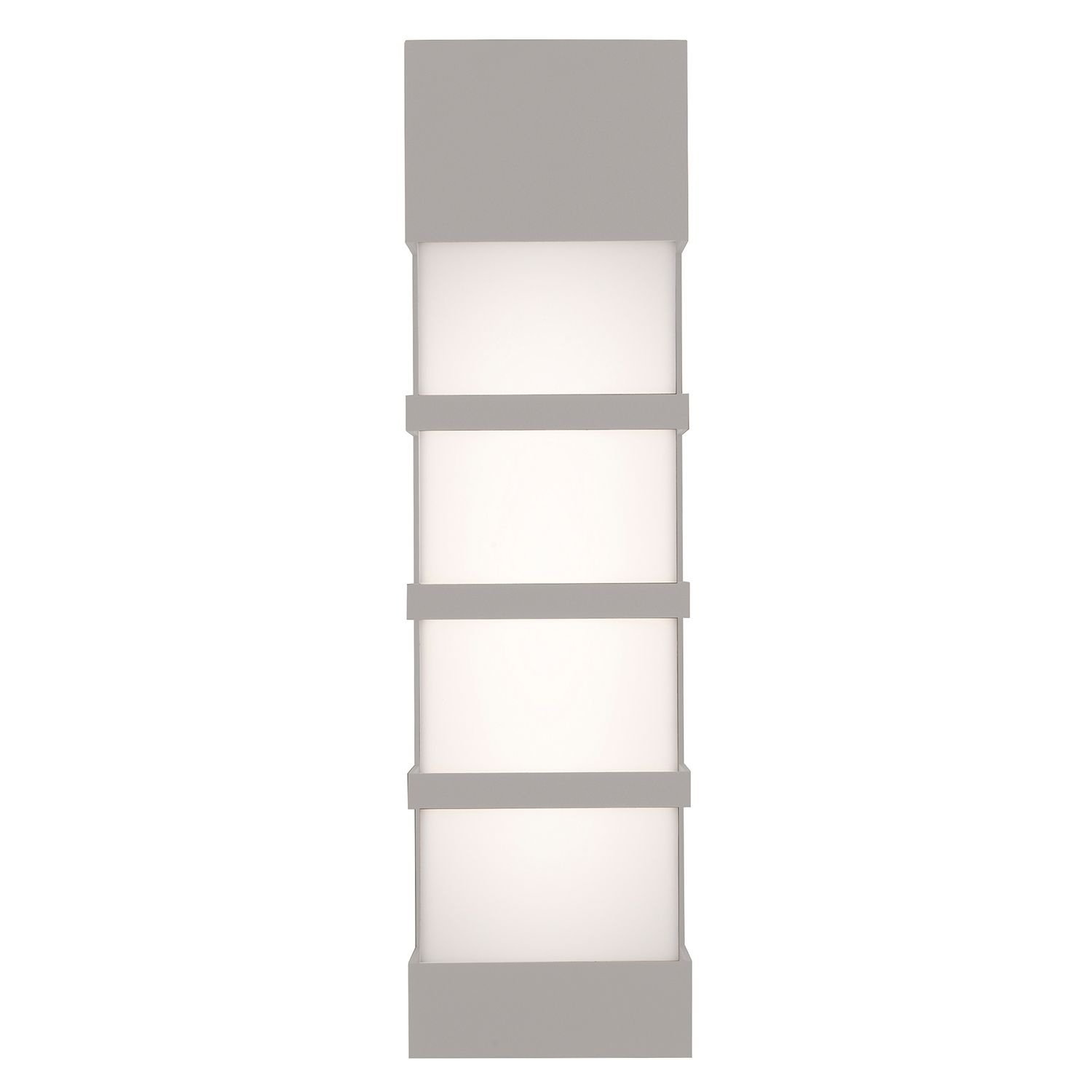 Image 2 State 17.01" High Textured Grey LED Outdoor Sconce with White Acrylic Shade more views