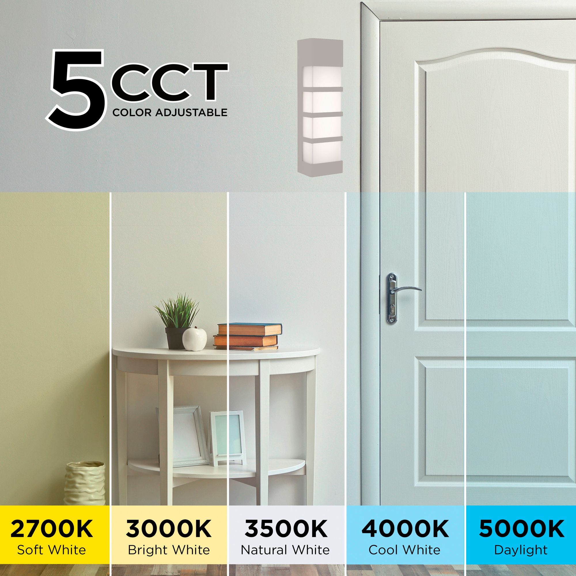 Image 5 State 17.01" High Textured Grey LED Outdoor Sconce with White Acrylic Shade more views