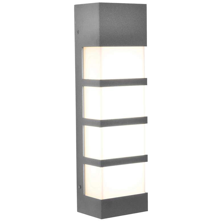 Image 1 State 17 inch Textured Grey LED Outdoor Wall Sconce