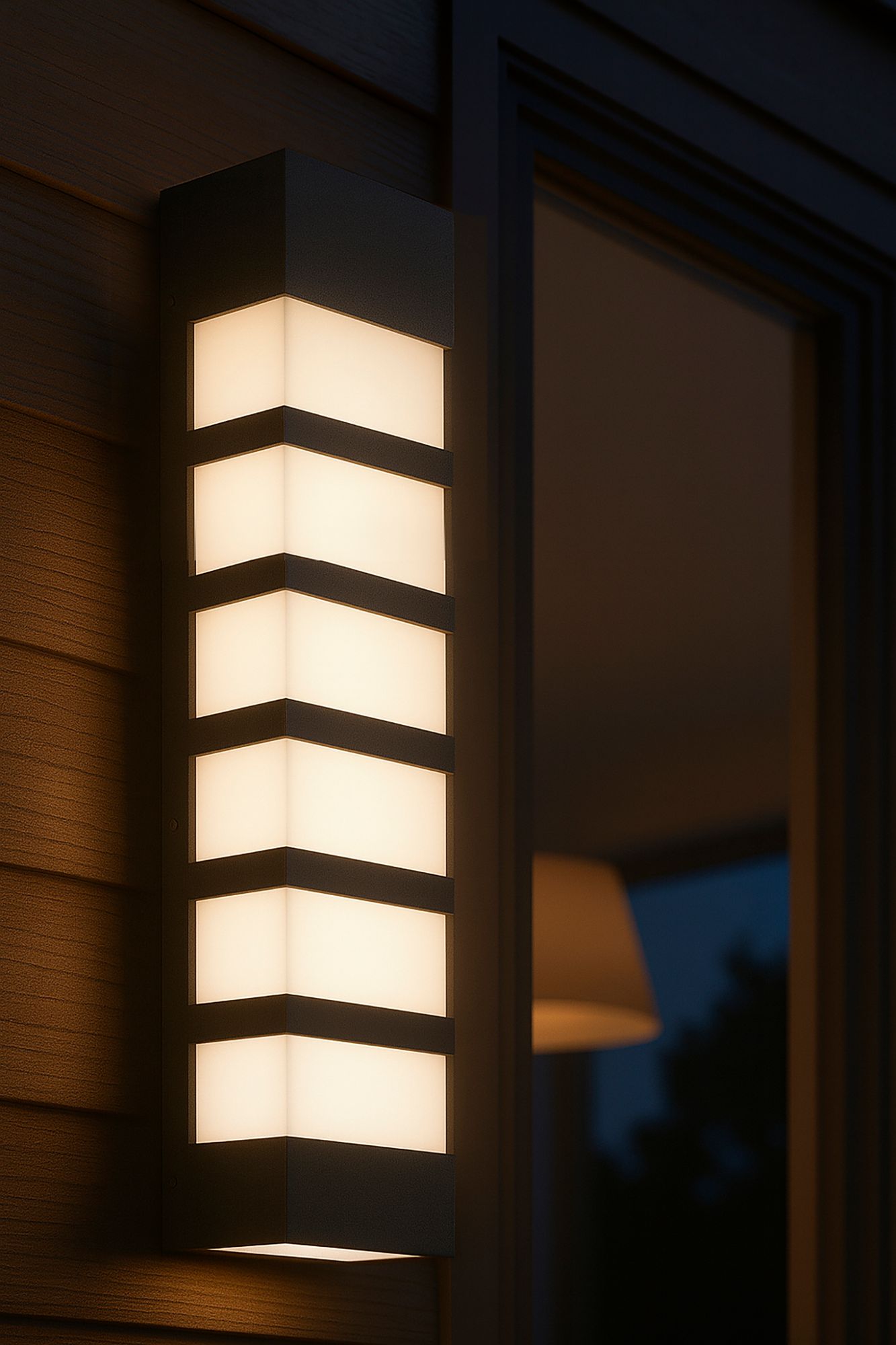 Image 4 State 24" High Bronze LED Outdoor Sconce with White Acrylic Shade more views