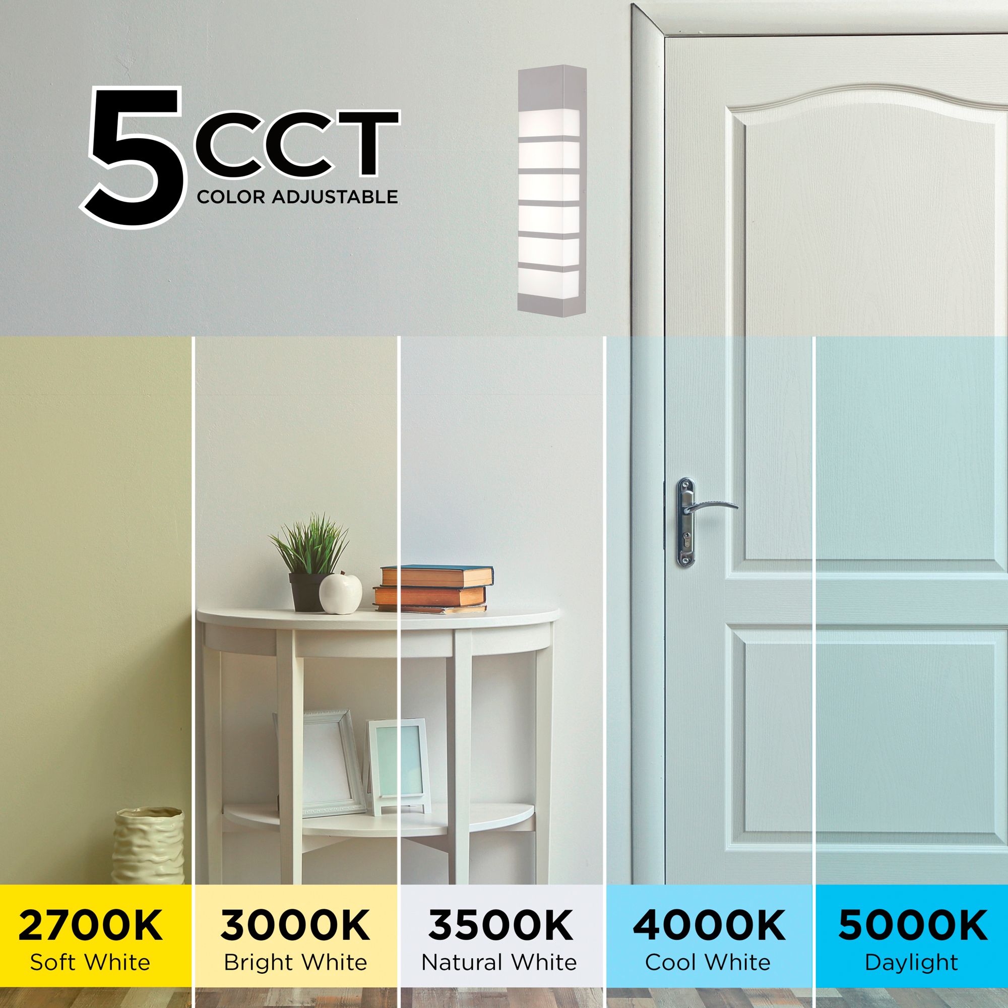 Image 4 State 24" High Textured Grey LED Outdoor Sconce with White Acrylic Shade more views