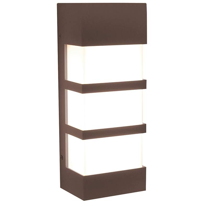 Image 1 State LED Outdoor Sconce - 12" - Textured Bronze