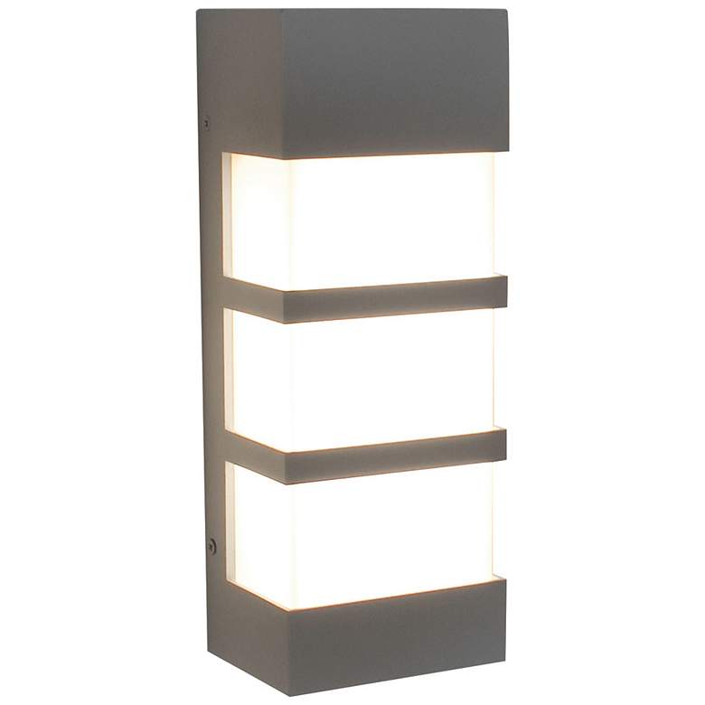 Image 1 State LED Outdoor Sconce - 12" - Textured Grey