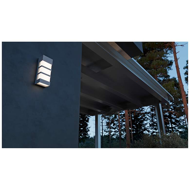 Image 3 State LED Outdoor Sconce - 12" - Textured Grey more views