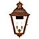 State Street 24" Tall Copper Electric Wall Mount Outdoor Lantern Sconce