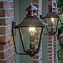 3_State Street 24" Tall Copper Electric Wall Mount Outdoor Lantern Sconce more views