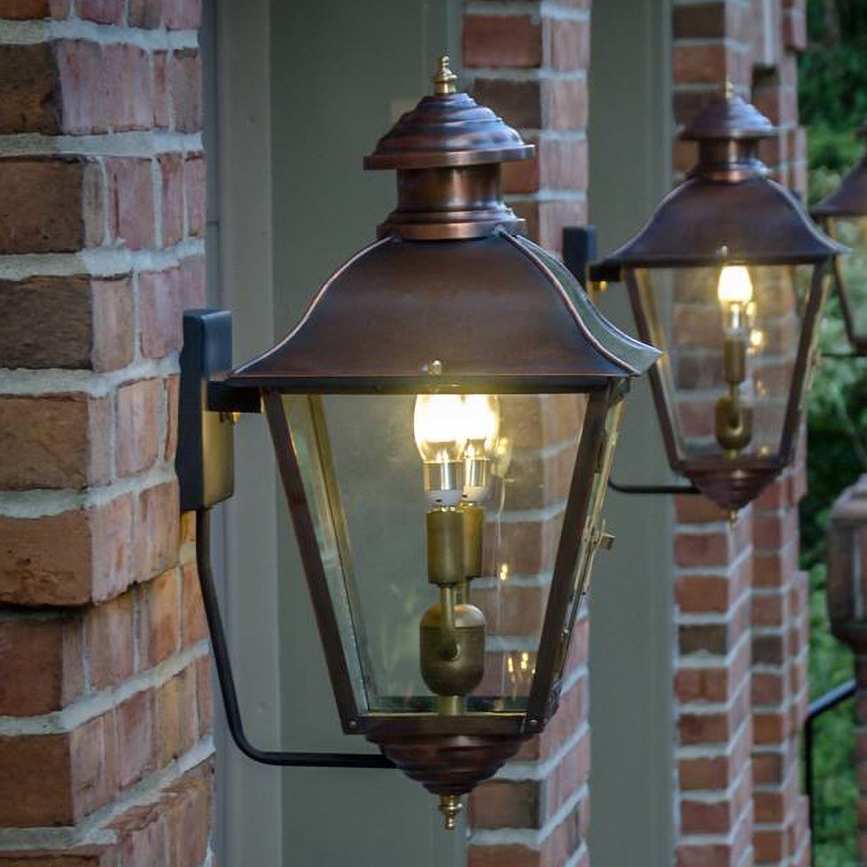Image 3 State Street 29" Tall Copper Electric Wall Mount Outdoor Lantern Sconce more views