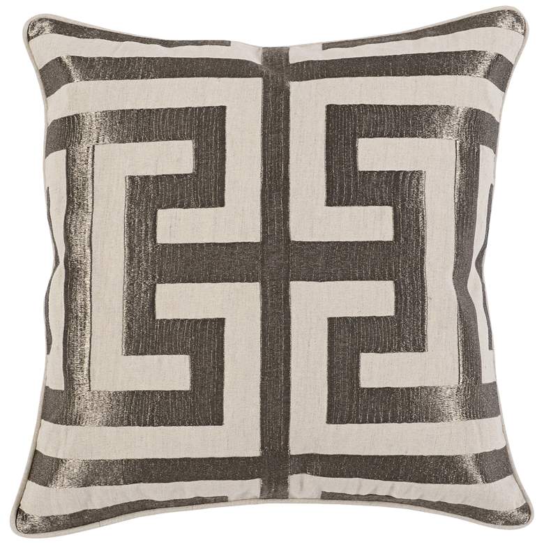 Image 1 Stately Platinum 22" Square Decorative Pillow