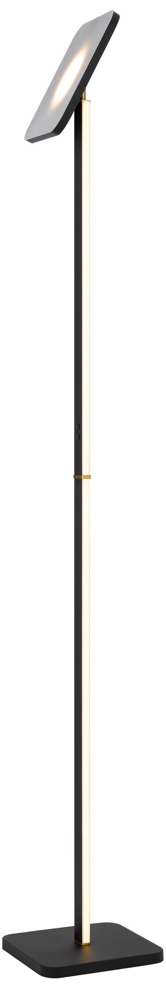 Image 2 Statros Dimmable Metal Torchiere with Duo Controls more views