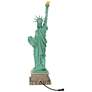 Statue of Liberty 15" High Green with Solar LED Spotlight