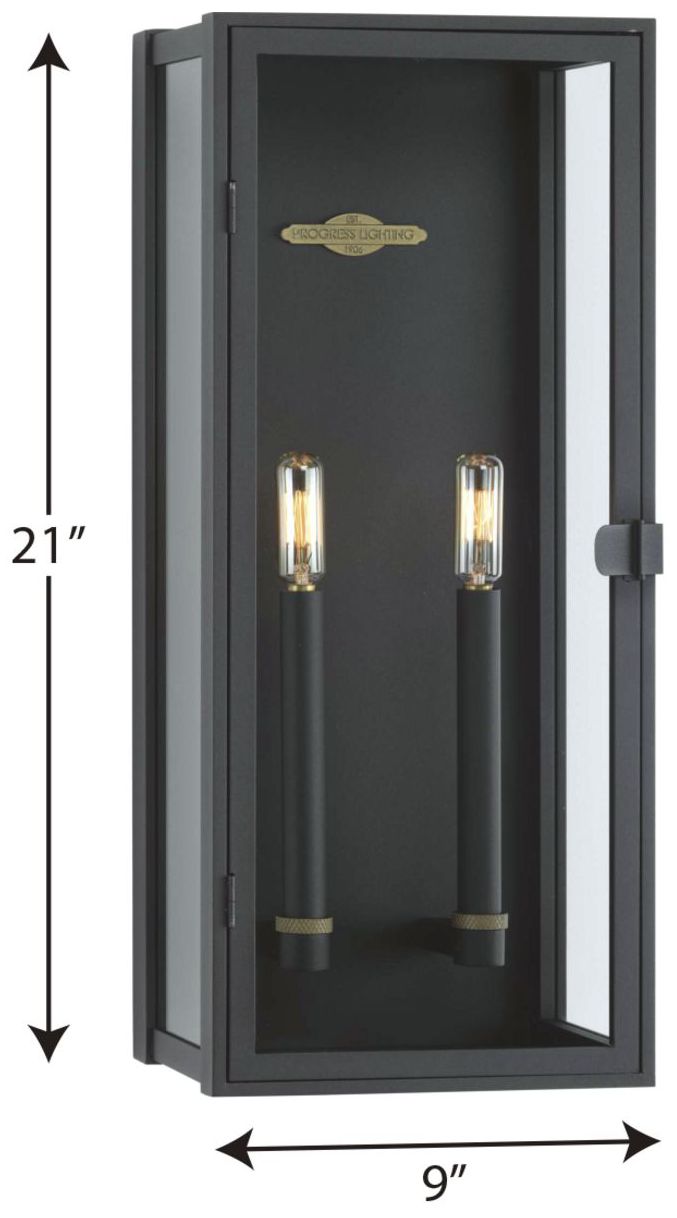 Image 4 Stature Collection Two-Light Clear Glass Large Outdoor Wall Lantern more views