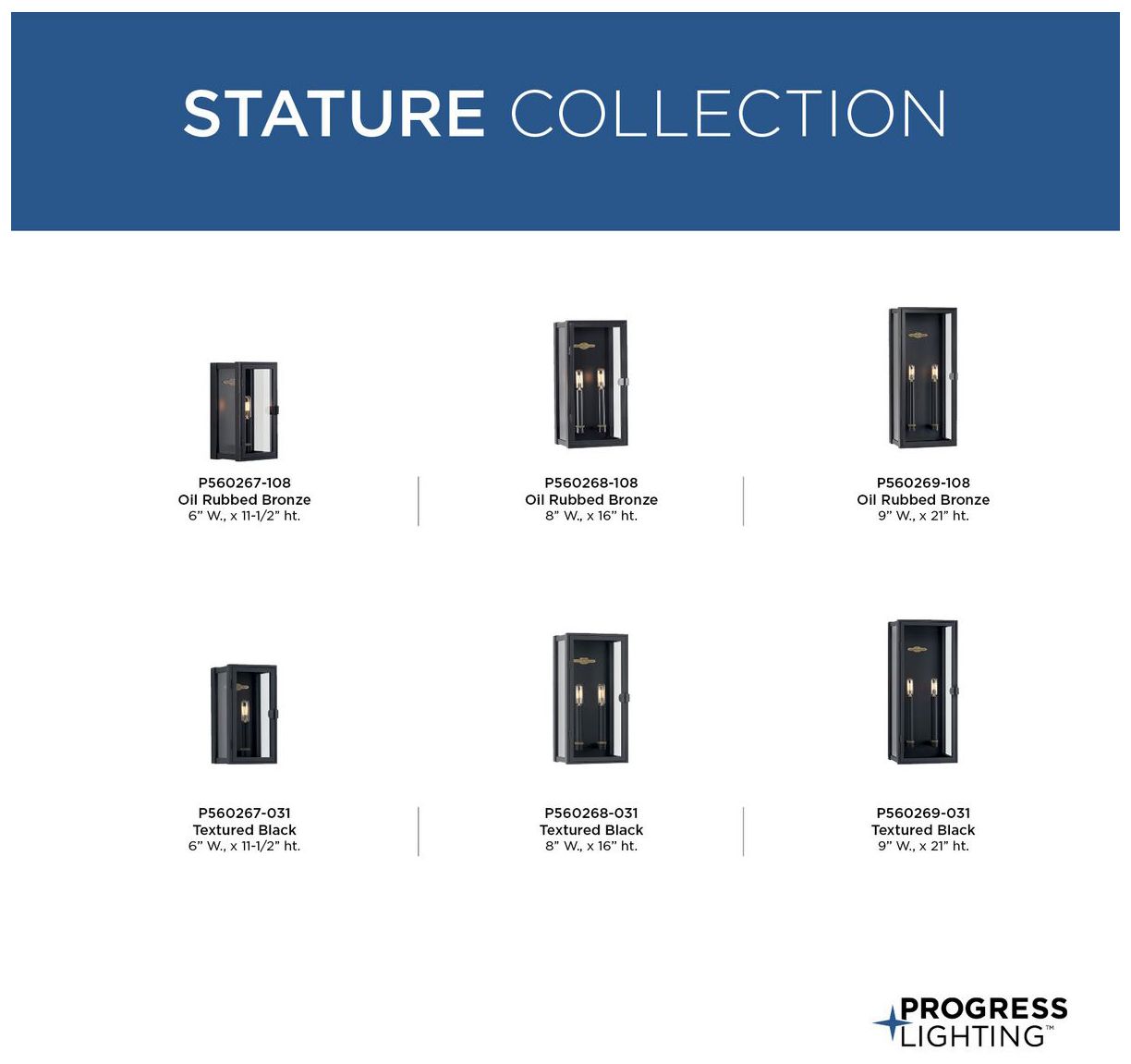 Stature Collection Two-Light Clear Glass Large Outdoor Wall Lantern