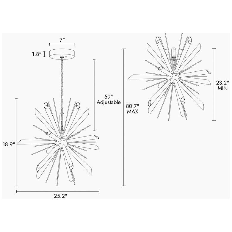 Image 2 Stavani 15-Light Gold Sputnik LED Chandelier more views