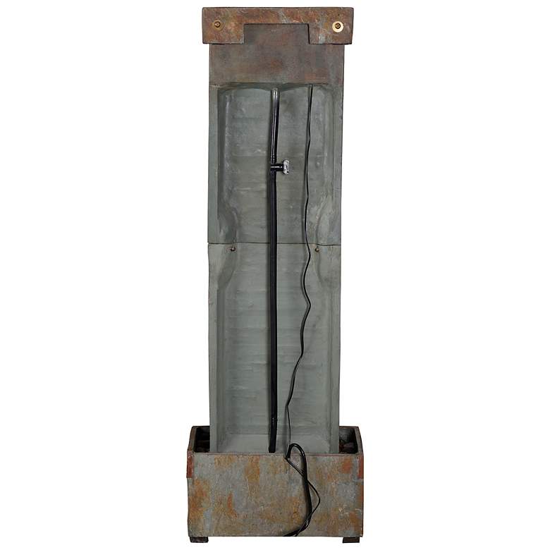 Image 3 Stave 48" High Slate & Copper Floor Fountain more views