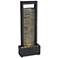 Stave 48" High Slate and Cream LED Indoor-Outdoor Floor Fountain