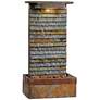 2_Stave Slate Stone 19" High Rustic Modern Fountain with LED Light