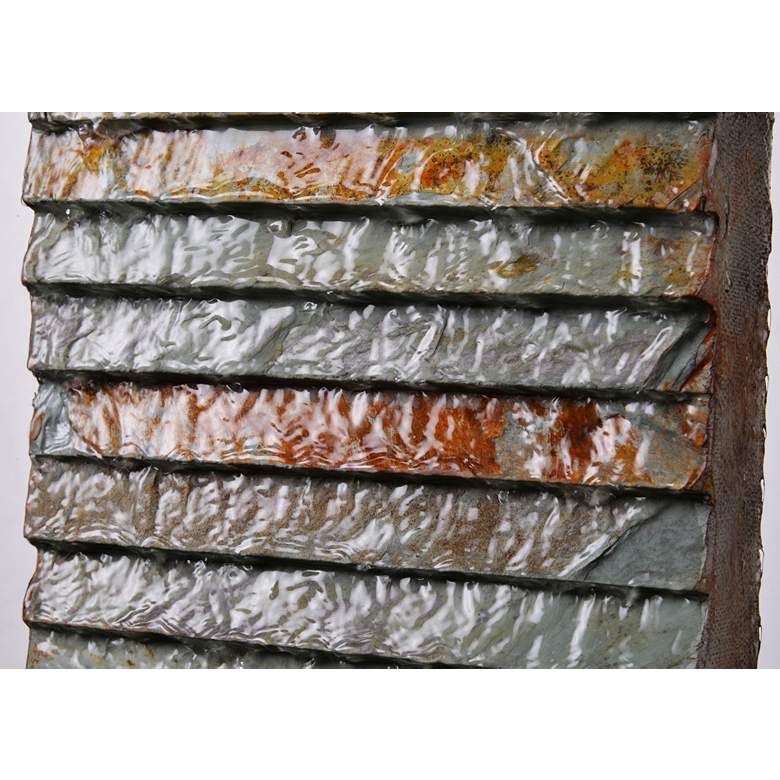 Image 4 Stave Slate Stone 19" High Rustic Modern Fountain with LED Light more views